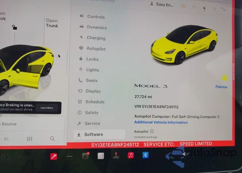 2022 Tesla Model 3 Rear-Wheel Drive из США, поврежденный, VIN 5YJ3E1EA8NF245112